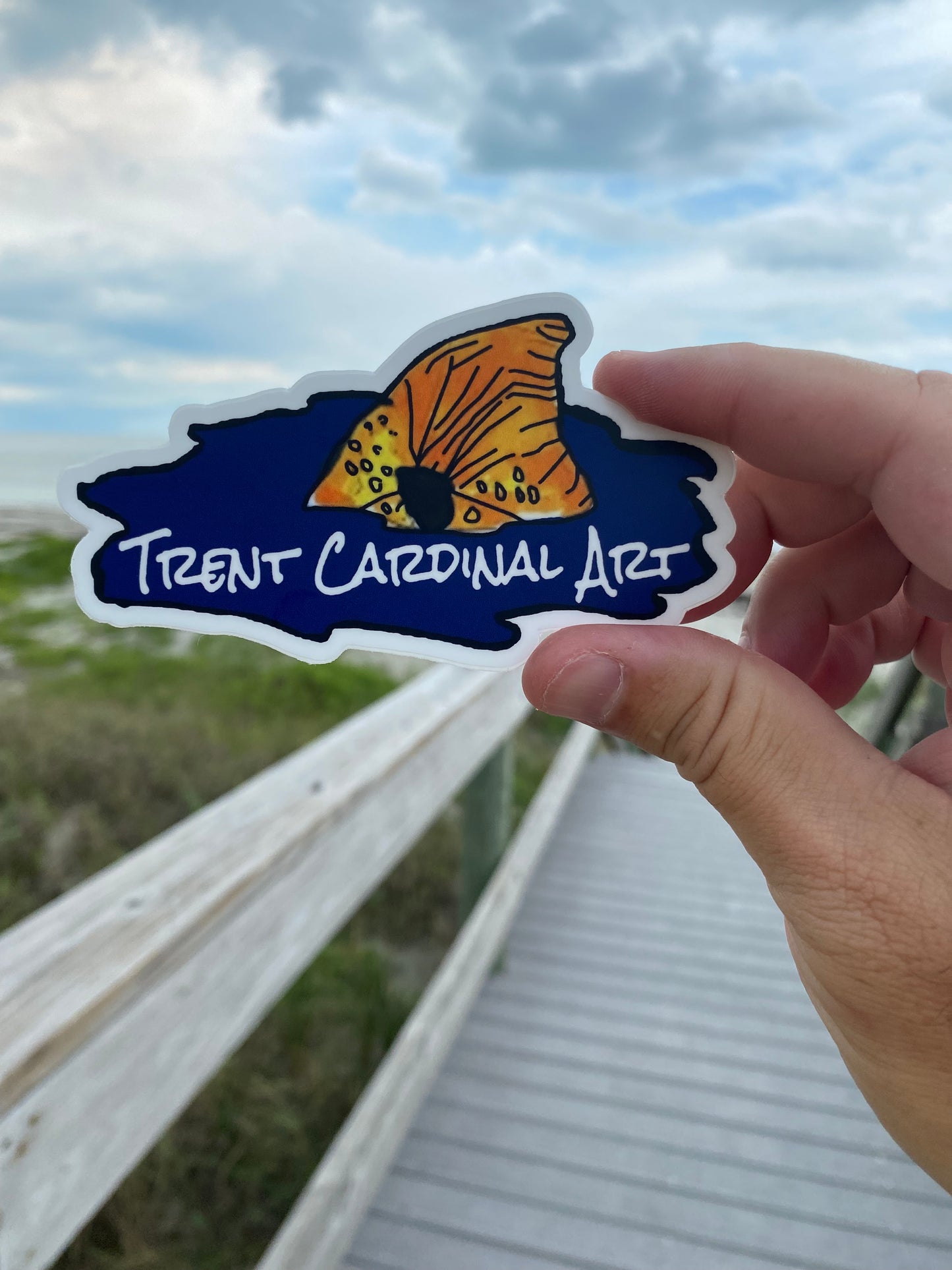 Tailing Redfish Sticker 4”