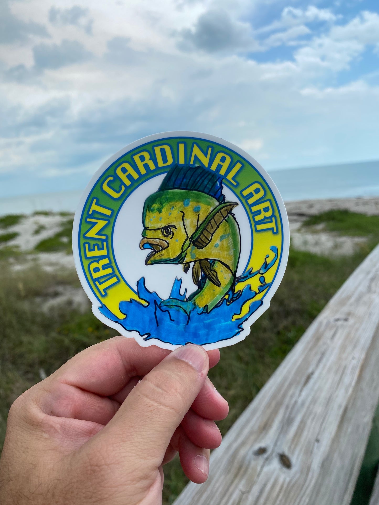 Mahi Splash Sticker 4”