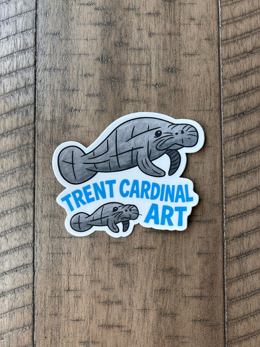 Manatee Vinyl Sticker – 4”