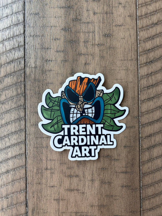 Tiki Head Vinyl Sticker – 4”