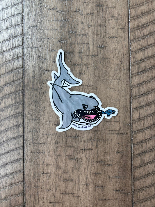 Hungry Shark 4” Sticker