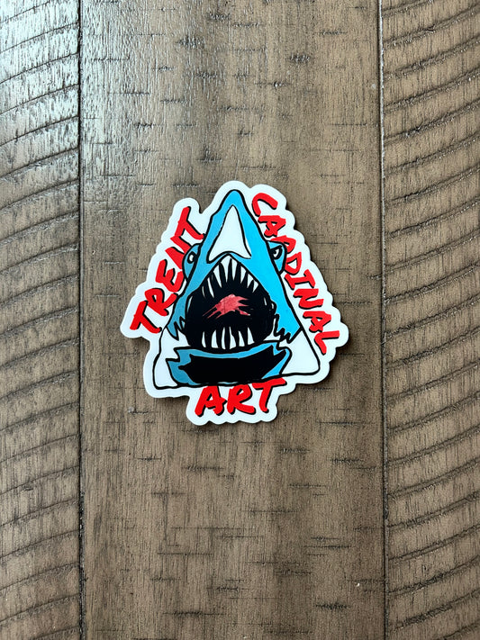 Shark Attack Sticker 4”