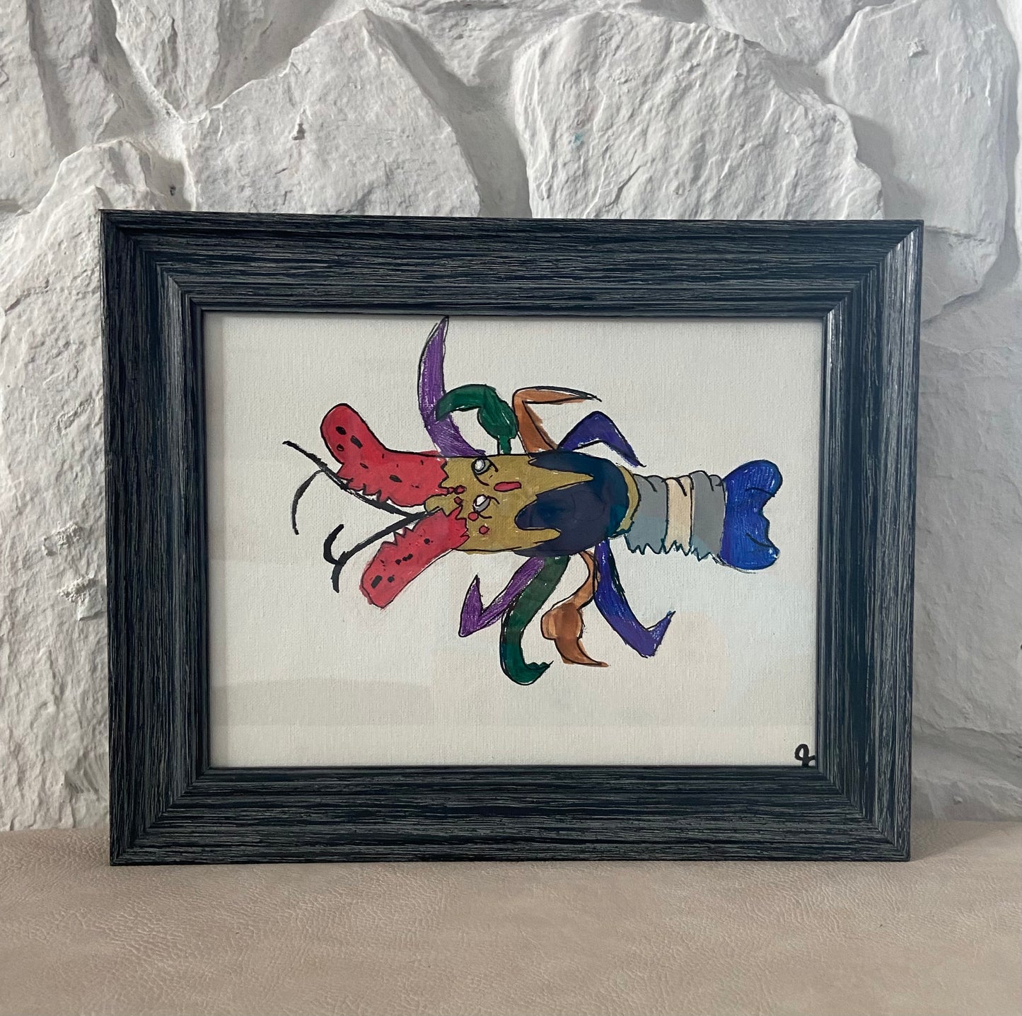 Funky Spiny Lobster Framed Artwork