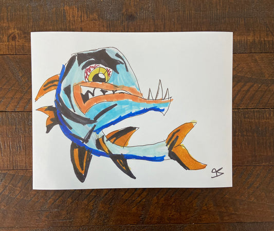 Angry Barracuda Print