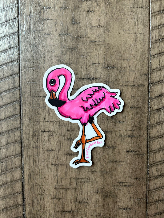 Flamingo Sticker 4”
